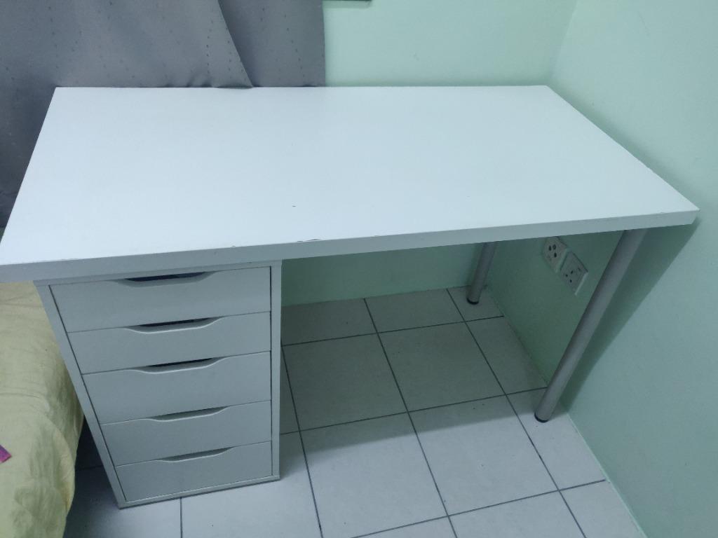 Ikea linnmon with shop 2 alex drawers