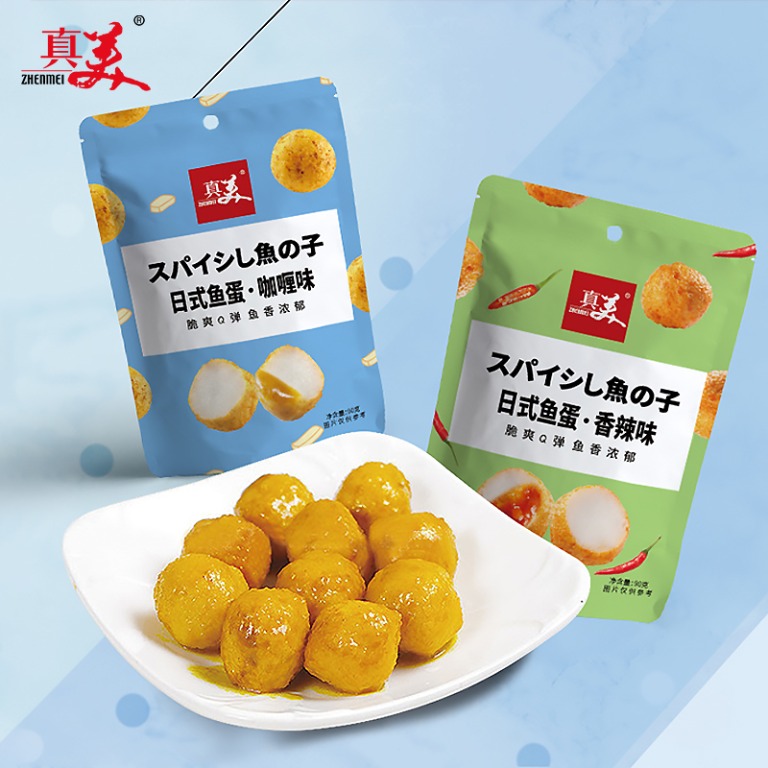 Japanese Fish ball Spicy and Curry Flavor 90g, Food & Drinks, Packaged
