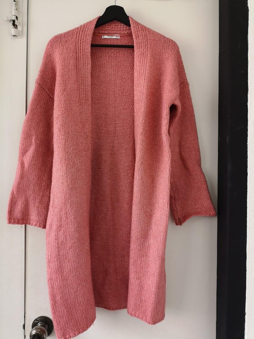 zara pink knit cardigan