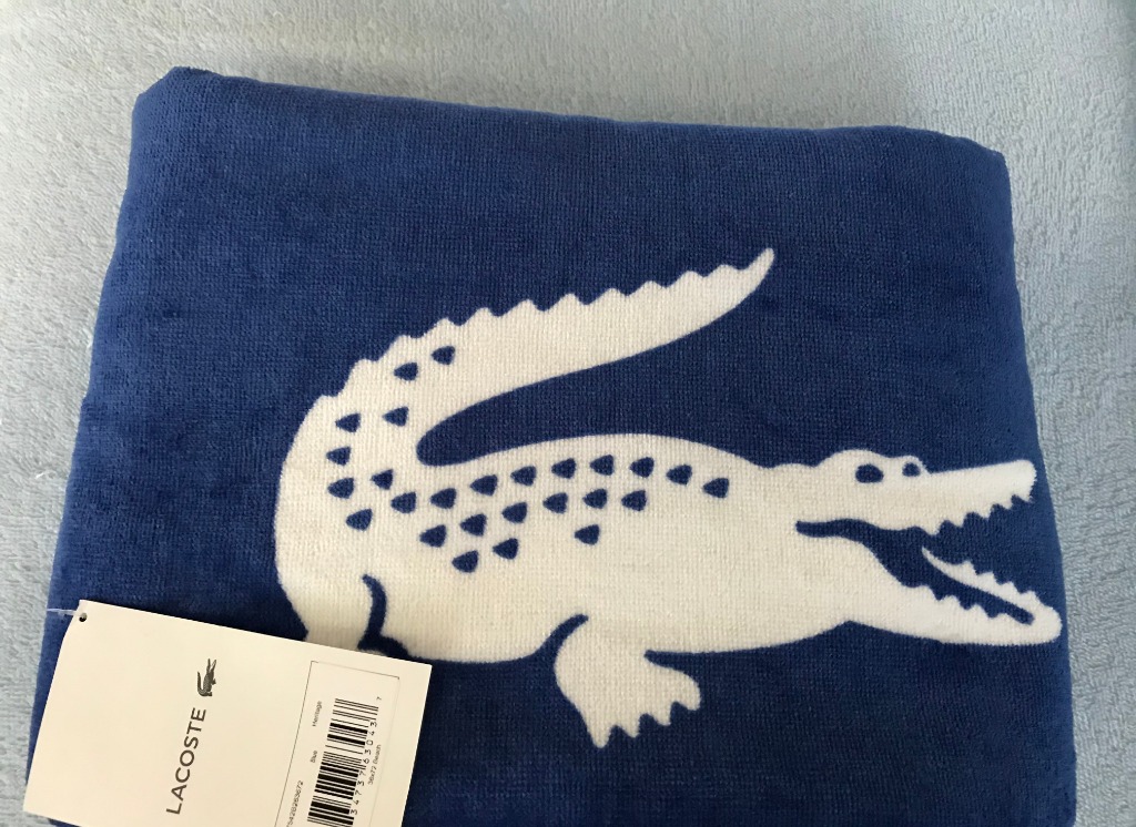 Lacoste Beach Towel New With Tag Beauty Personal Care Bath Body Bath On Carousell