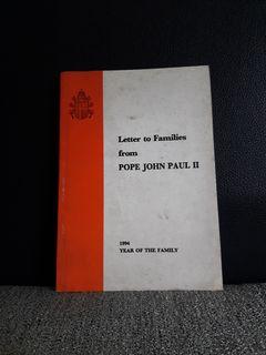 Letter to Families from Pope John Paul II