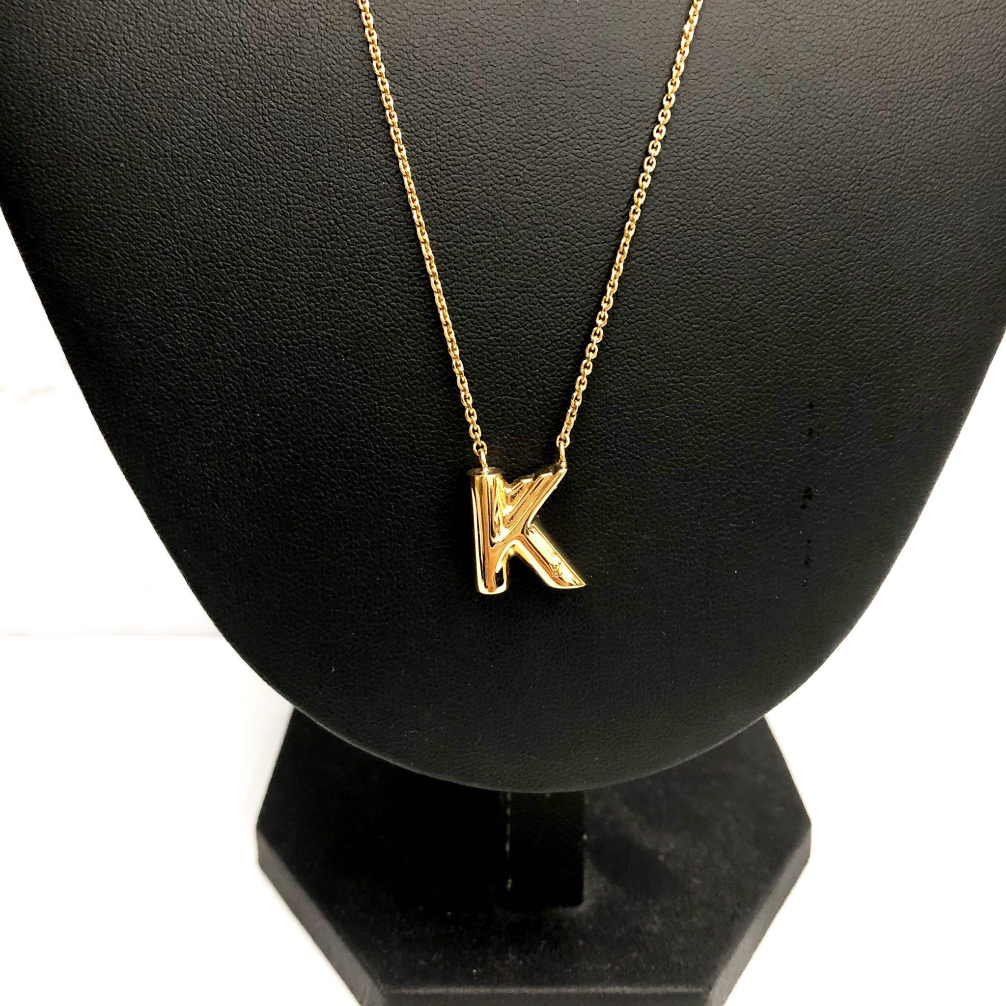 [Japan Used Necklace] Louis Vuitton With Video / Lv Me Initial Necklace  Gold M61