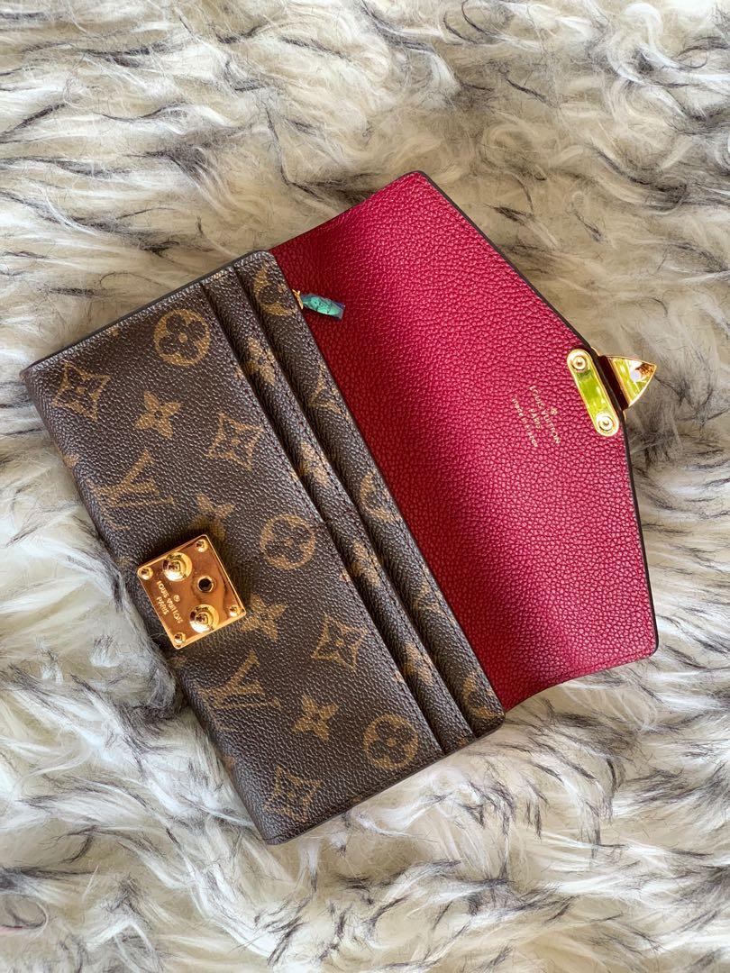 Preloved Louis Vuitton Monogram Canvas and Red Leather Pallas Wallet S –  KimmieBBags LLC