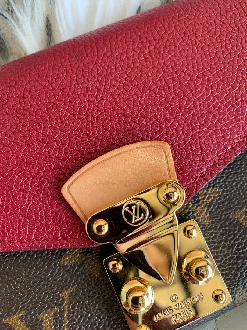 Louis Vuitton Red Brown Pallas Monogram Wallet