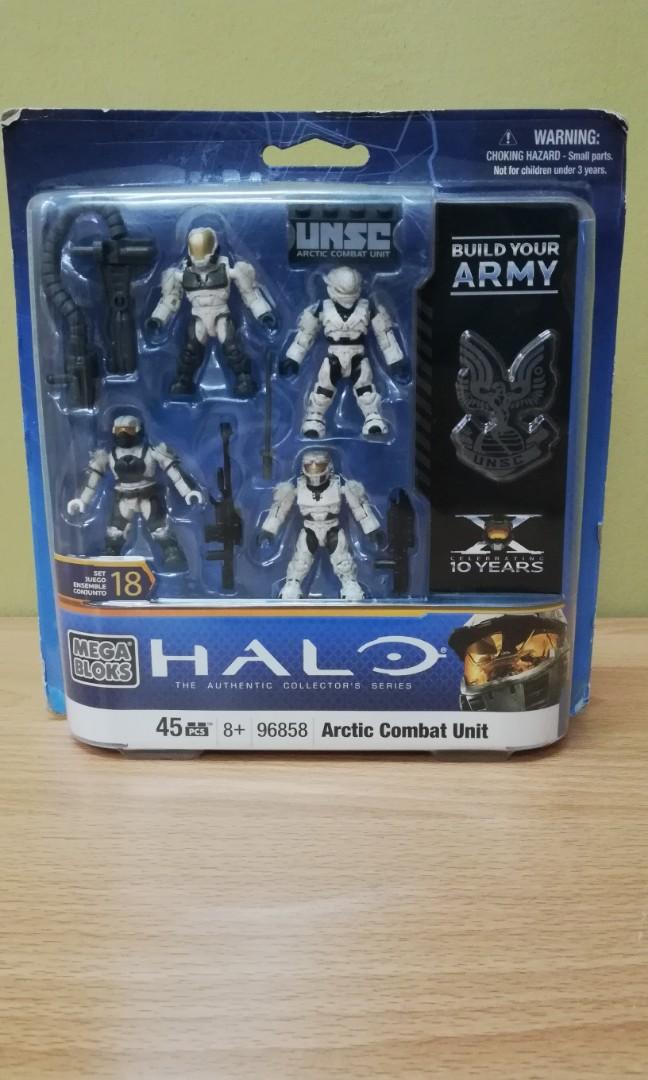 Halo Wars Mega Bloks Set 96858 Arctic White Combat Unit 4 Mini Figures for sale online 