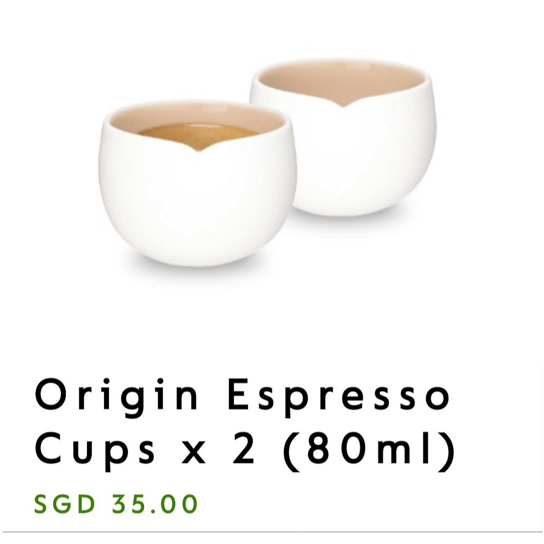 Nespresso Origin Lungo Cups x 2 (180ml)