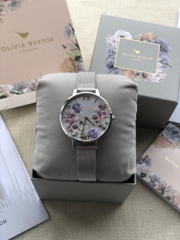 Sunlight florals silver mesh watch outlet