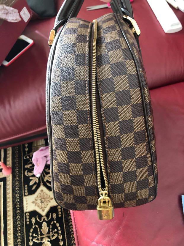 Louis Vuitton Nolita Damier Ebene Satchel Bag Brown