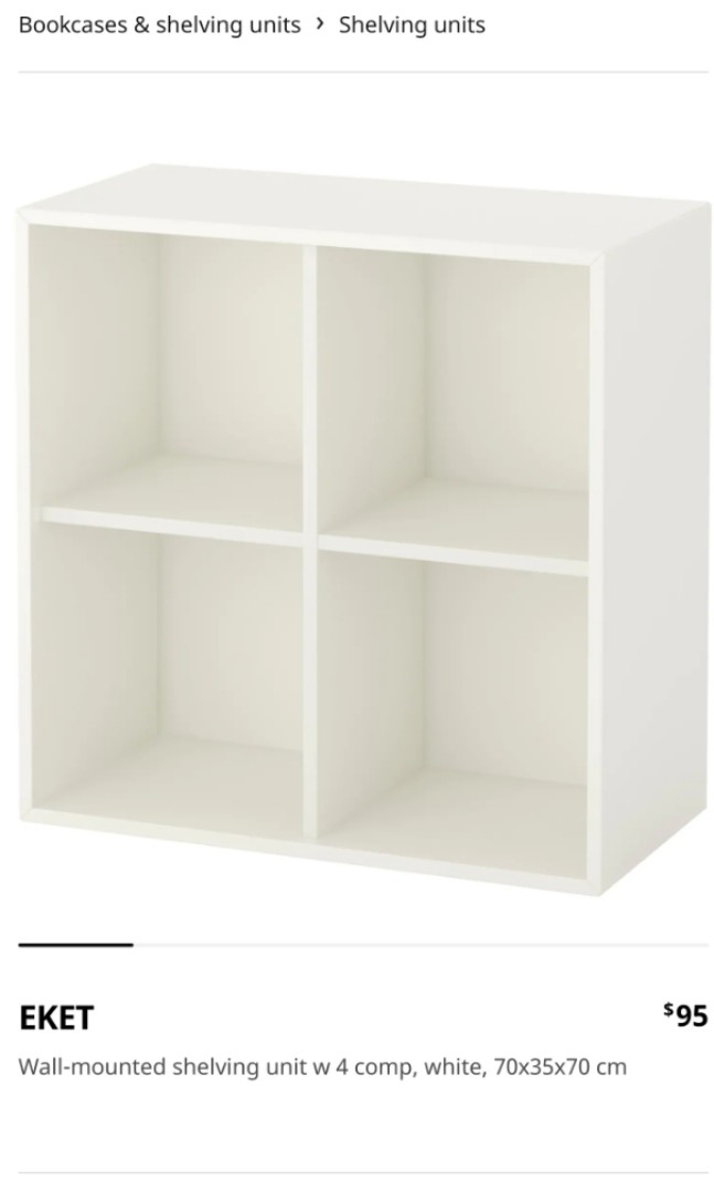 (PREORDER) IKEA Shelf EKET WallMounted, Furniture & Home Living