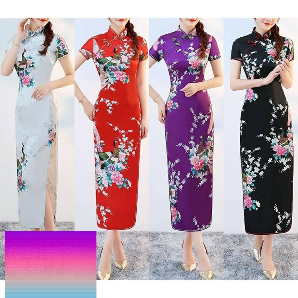 READY STOCK Cheong Sam Modern traditional Chinese New year Cheongsam qipao dress women woman lady ladies
