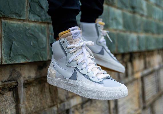 sacai blazer mid white