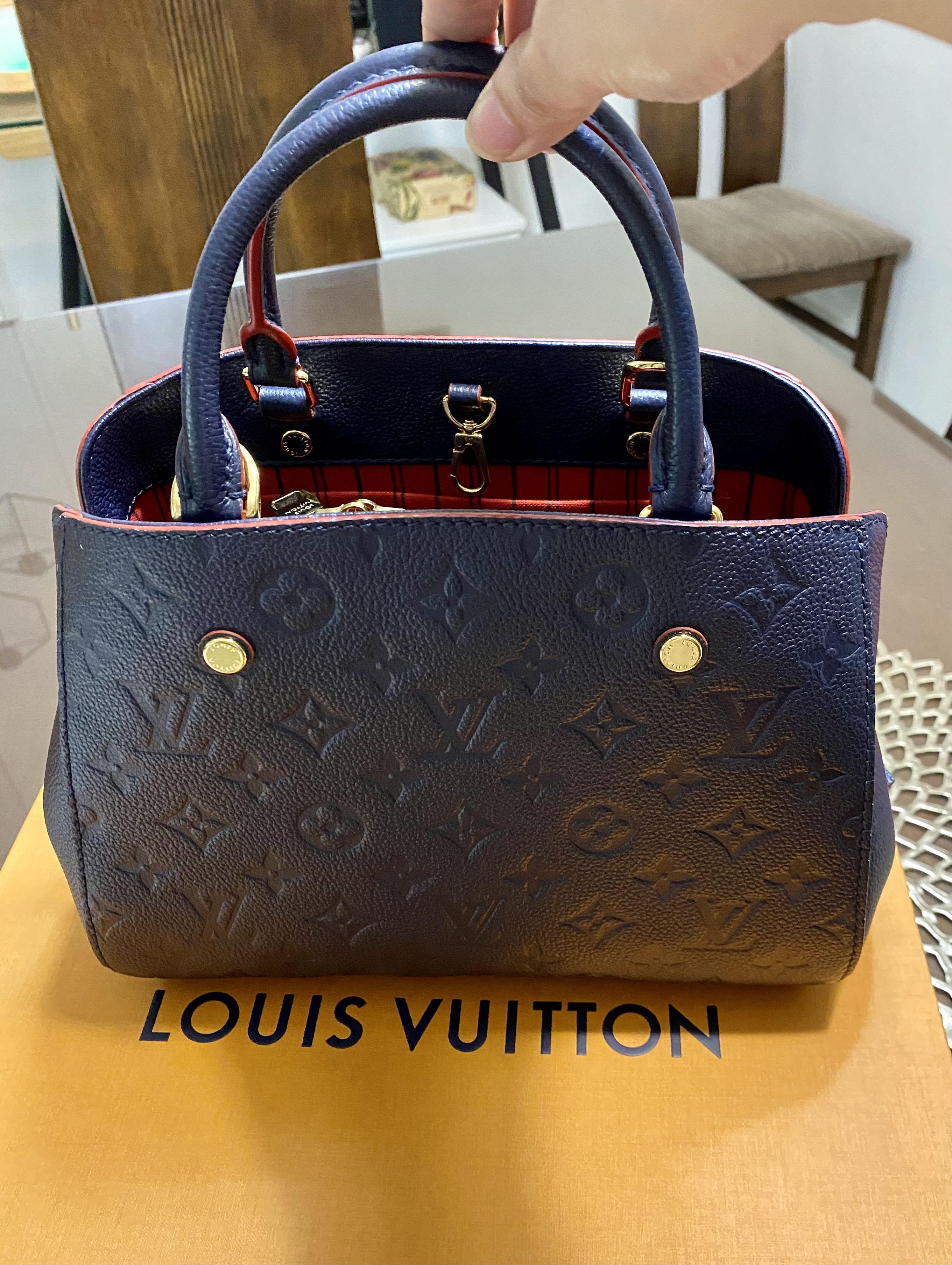 Louis Vuitton Montaigne BB Blue Empreinte