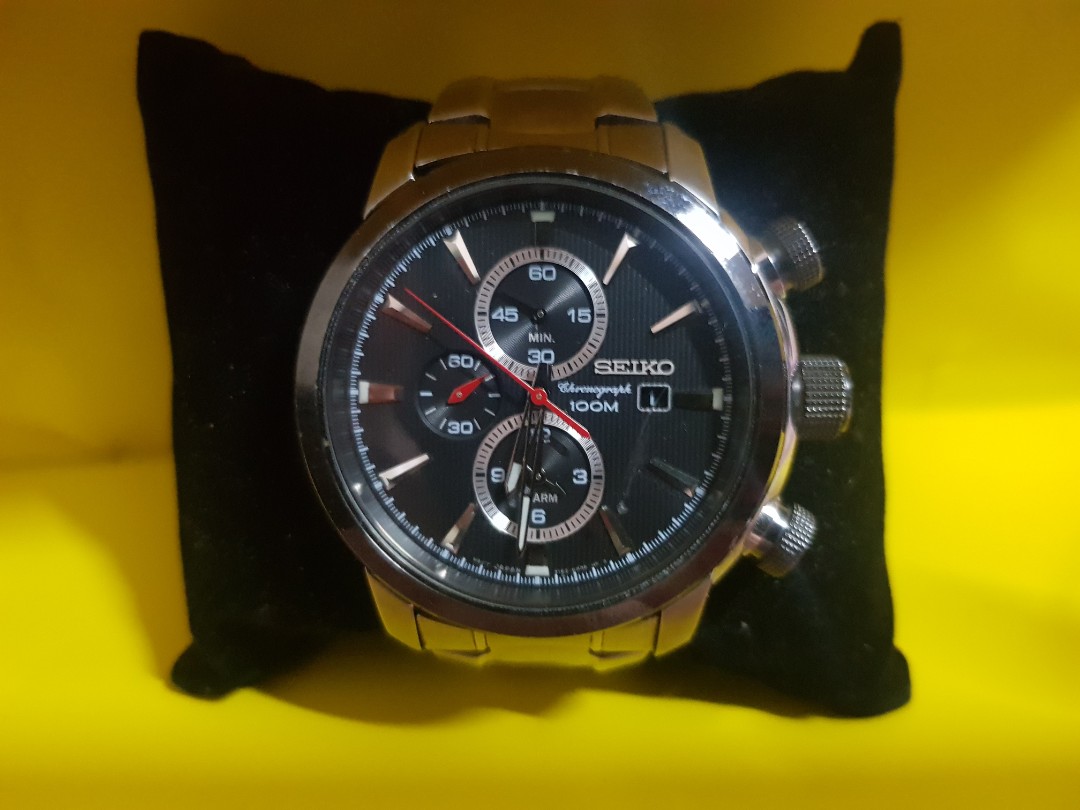 Seiko Chronograph 100m with Alarm 7T62-0LG0, Men's Fashion, Watches &  Accessories, Watches on Carousell