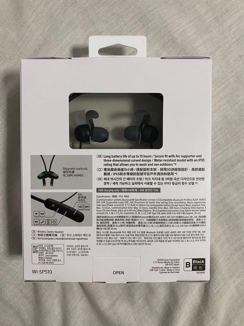 SONY 気持ちよく WI-SP510 BLACK SONY 気持ちよく WI-SP510 BLACK