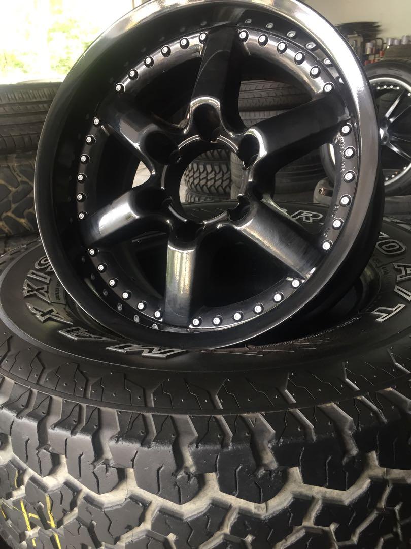 Sport rim 4x4 beserta tayar original jepun, Auto Accessories on Carousell