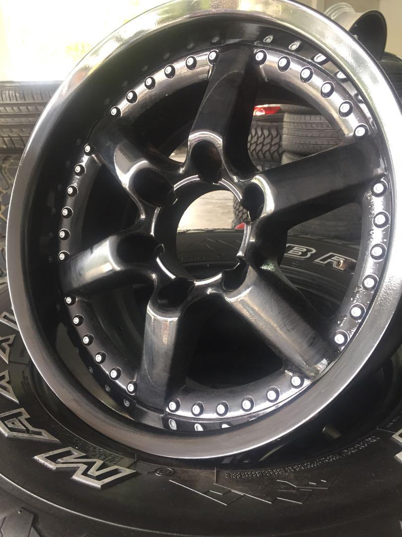 Sport rim 4x4 beserta tayar original jepun, Auto Accessories on Carousell