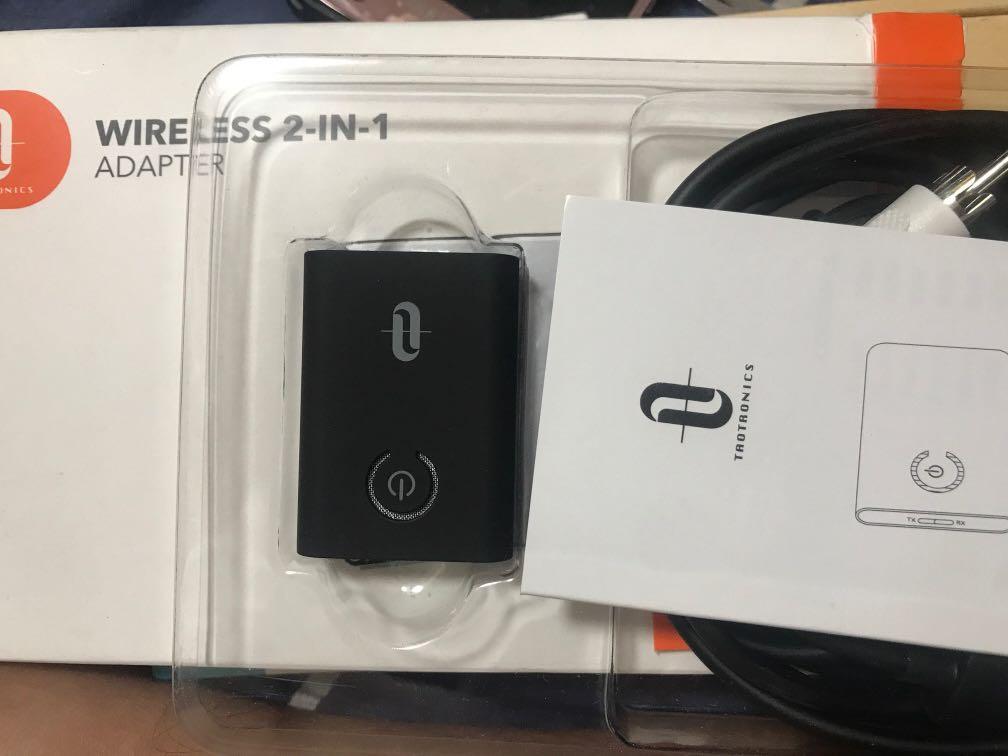 TaoTronics Bluetooth 5.0 Transmitter and Receiver 2 in 1 Wireless 3.5mm Adapter Low Latency 2 Devices Simultaneously For TV Home Sound System Car Nintendo Switch Audio Portable Audio Accessories on Ca...