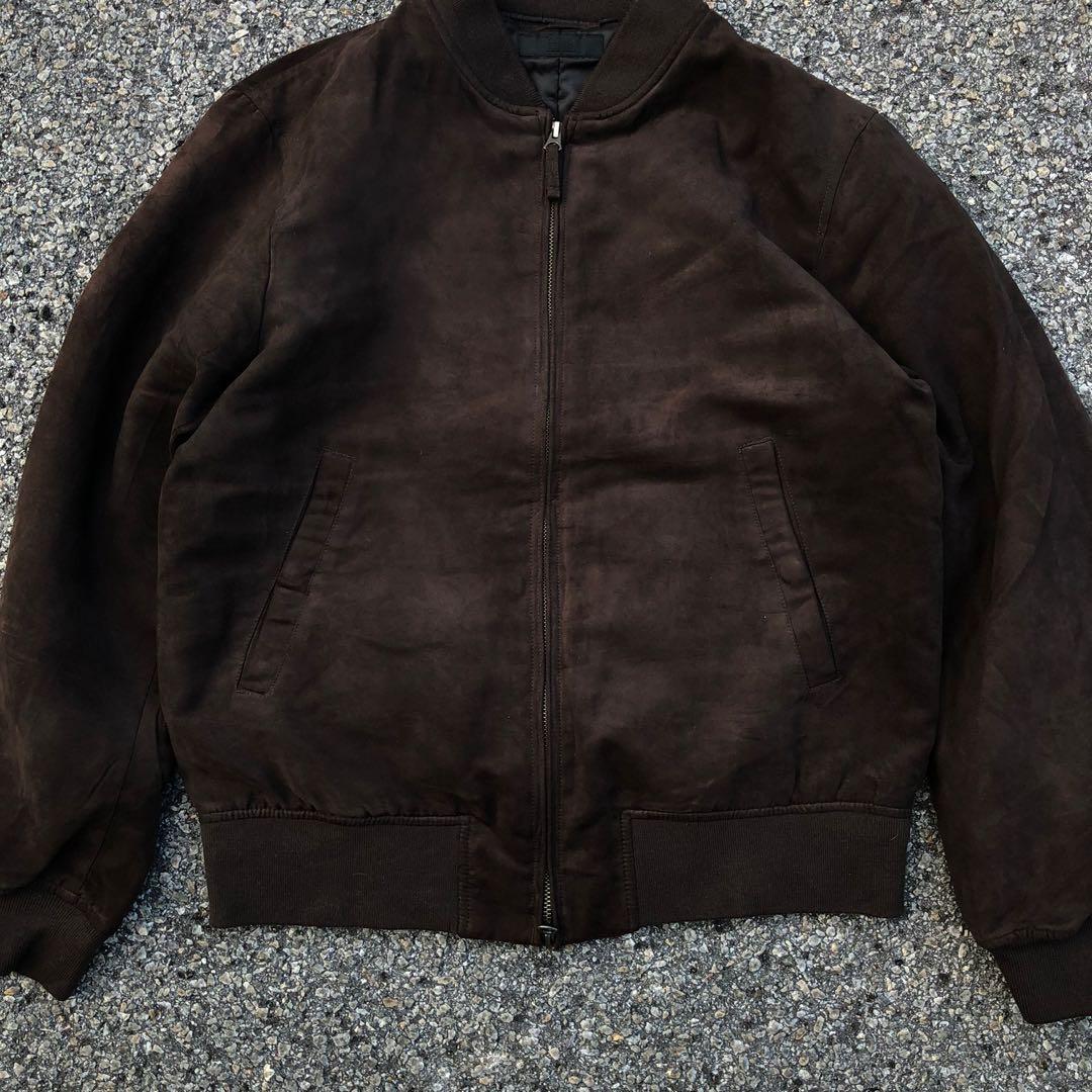 Uniqlo Faux Suede Bomber Jacket Men s Fashion Coats Jackets and