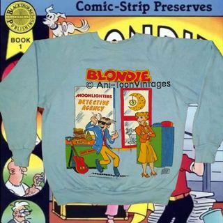 Vintage 80s BLONDIE 'Moonlighters - Detective Agency' American Comic Strip by King Features Syndicate Size M on Tag in Good Condition