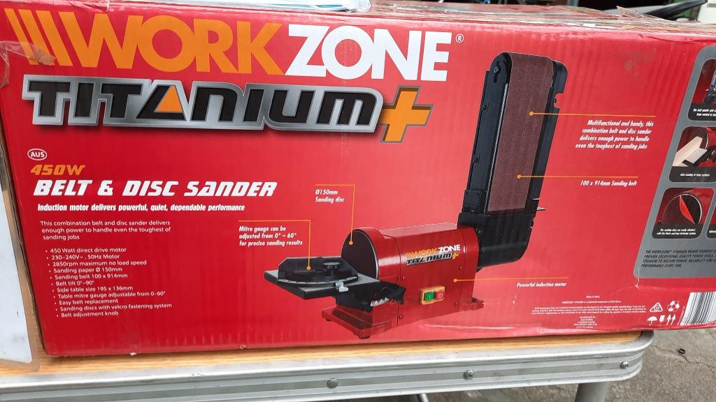 Workzone Belt and Disc Sander 450W, Commercial & Industrial