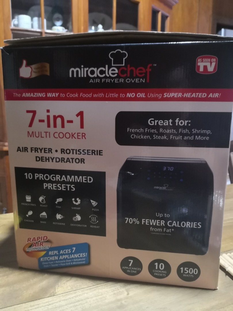 7in1 multi cooker miracle chef air fryer oven, Furniture & Home