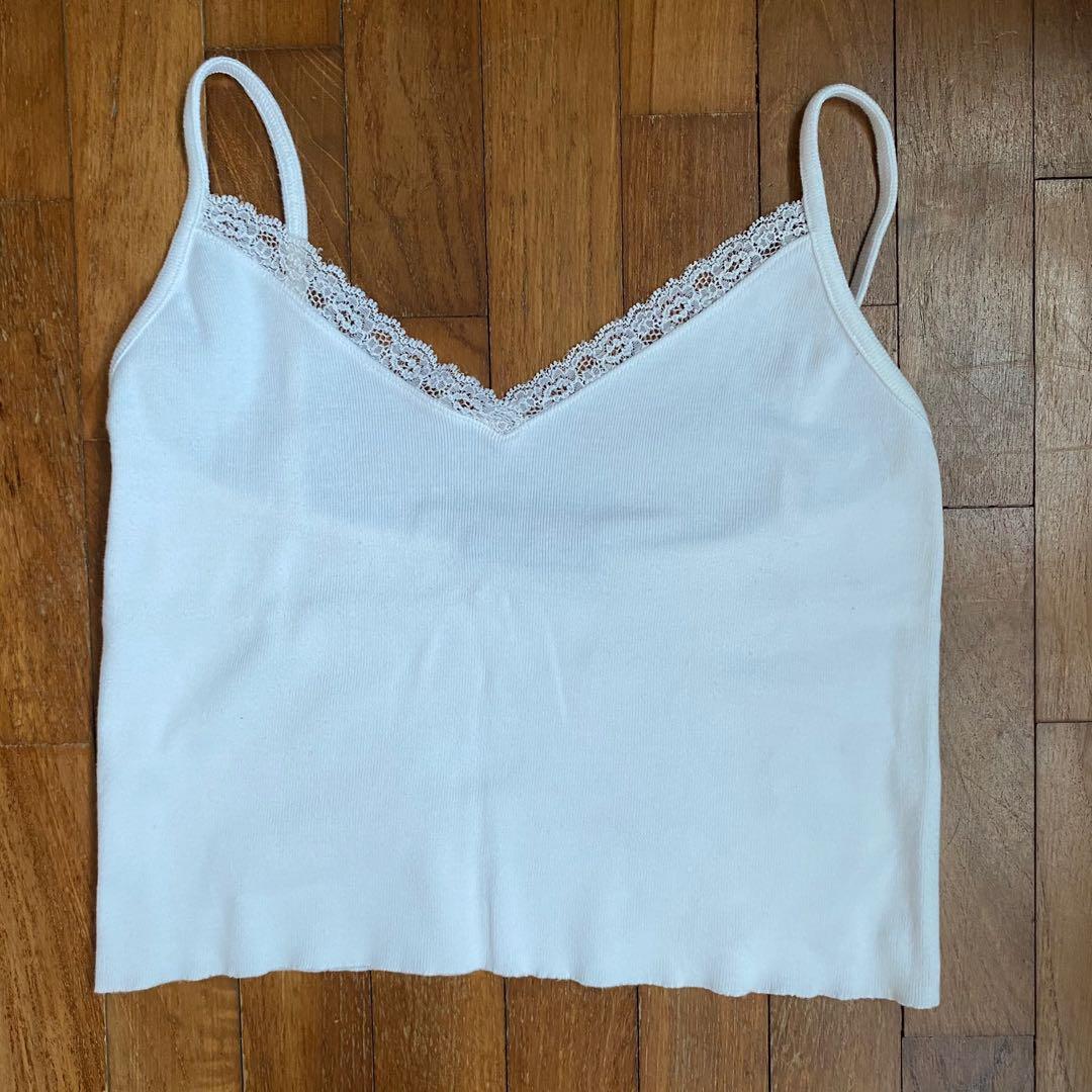 brandy melville lace skylar tank, Women's Fashion, Tops, Sleeveless on  Carousell