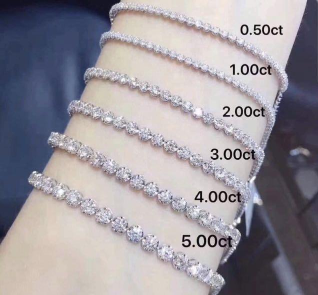 Genuine diamond tennis bracelets top