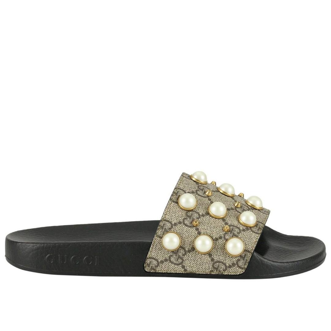 Gucci supreme hot sale slides with pearls