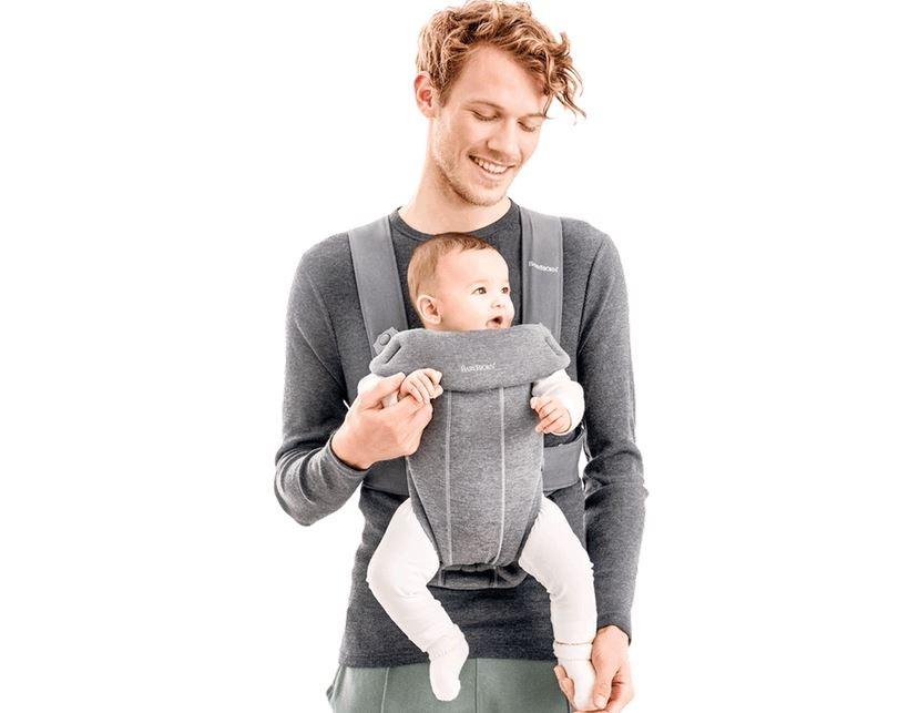 BABYBJ RN Newborn Baby Carrier Mini Black Cotton Flexible Adjustable Head Support BABY BJORN 1 Pc