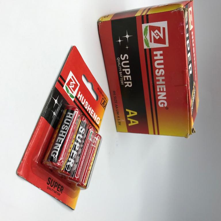 BATTERY HUSHENG 4Pcs Per Pad, Double A Battery (2A AA) (Category: Chargers) located in Quezon City. Submitted by besteinpc (Listing ID 1070517697, Image 3). Description: BATTERY HUSHENG 4Pcs Per Pad, Double A Battery (2A AA) 👉Husheng Brand 👉 4pcs per pad 👉 Variation: AA 👉Works with a variety of devices including game controllers, toys, and clocks; 👉R6 Size AA UM-4 1.5V 🎯Warning: do not attempt to recharge..