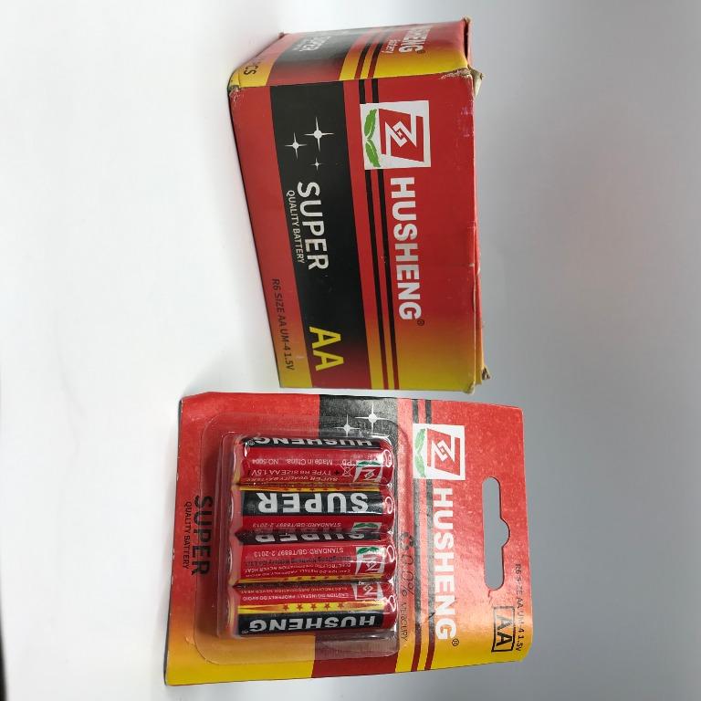 BATTERY HUSHENG 4Pcs Per Pad, Double A Battery (2A AA) (Category: Chargers) located in Quezon City. Submitted by besteinpc (Listing ID 1070517697, Image 2). Description: BATTERY HUSHENG 4Pcs Per Pad, Double A Battery (2A AA) 👉Husheng Brand 👉 4pcs per pad 👉 Variation: AA 👉Works with a variety of devices including game controllers, toys, and clocks; 👉R6 Size AA UM-4 1.5V 🎯Warning: do not attempt to recharge..