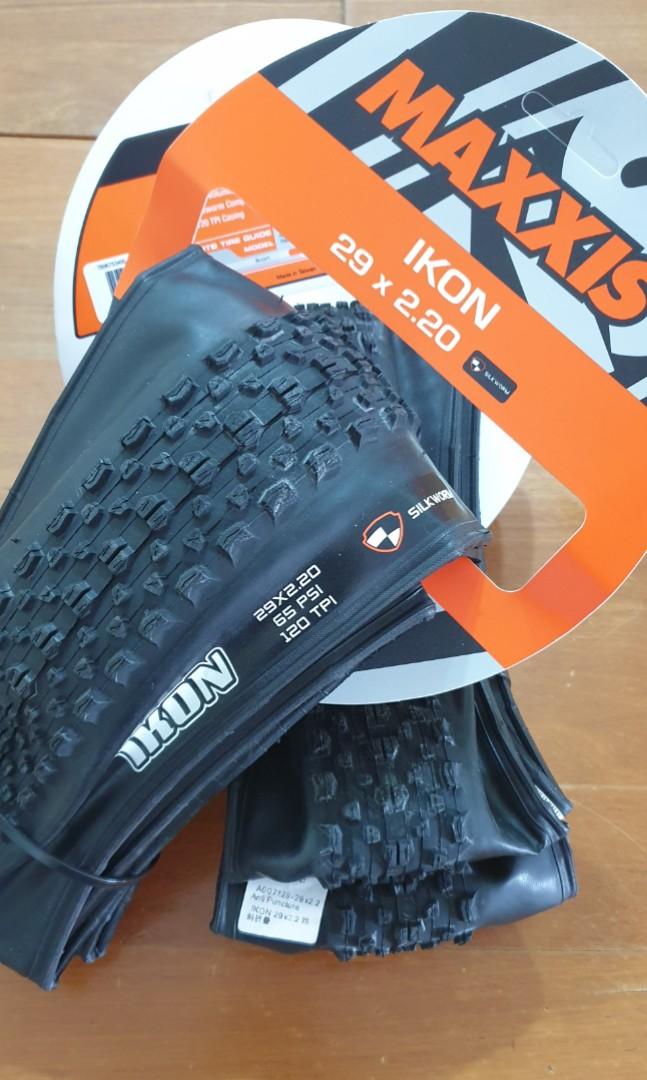 BRAND NEW MAXXIS IKON 29 x2.2 Folding Tyre Silkworm with Anti puncture pair Sports Equipment Bicycles Parts Parts Accessories on Carousell