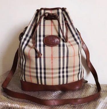 Burberry vintage top drawstring bag