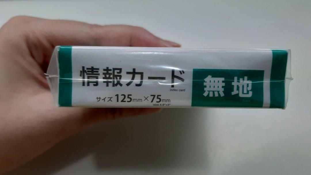 Daiso Japan Index Card / Flash Card, Hobbies & Toys, Stationery & Craft