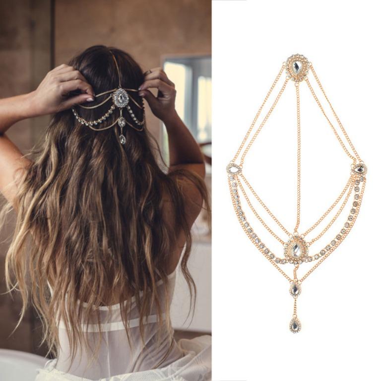 Boho hair chain online