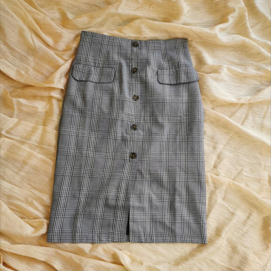 Plaid pencil skirt forever 21 discount