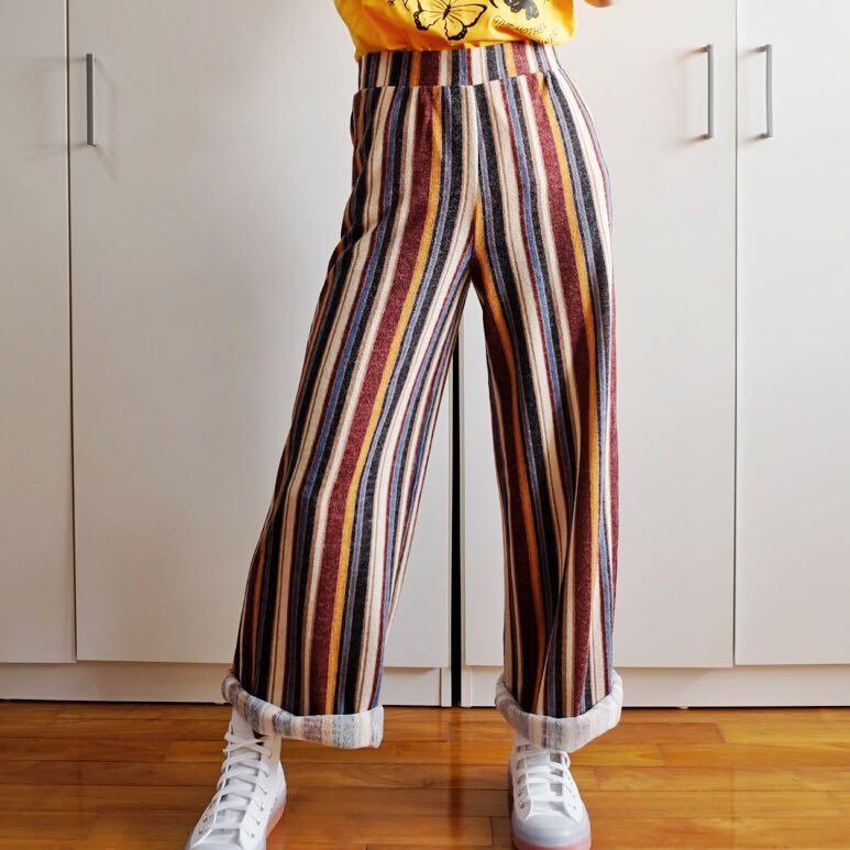 Forever 21 Stripe Flare Pants Women s Fashion Bottoms Other Bottoms on Carousell