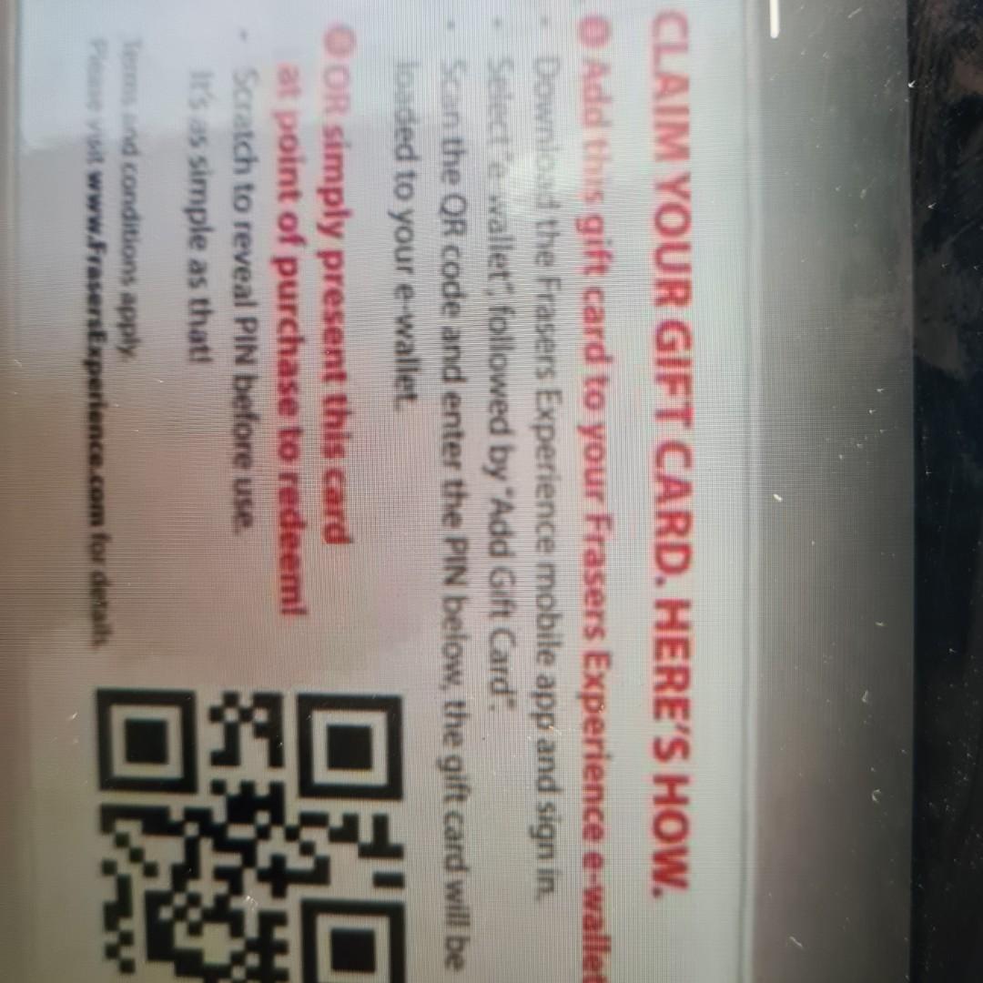 Fraser digital gift card worth 170, Tickets & Vouchers, Vouchers on
