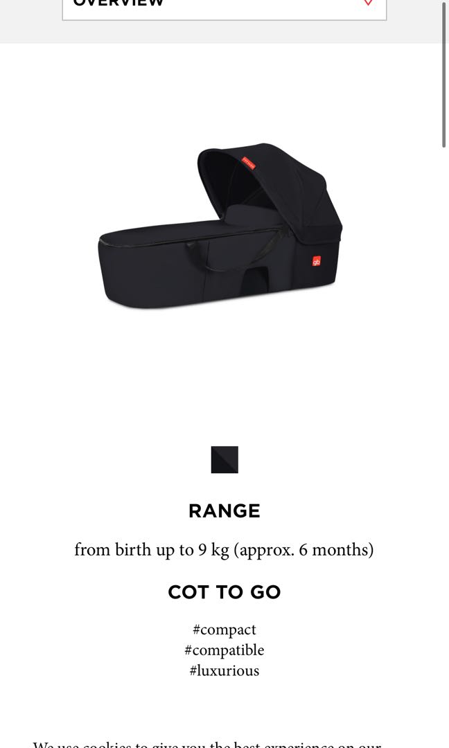 GB Pockit Cot To Go with free gb pockit plus adapter Babies