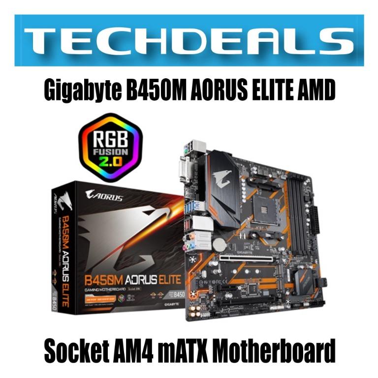 Gigabyte B450M AORUS ELITE AMD Socket AM4 mATX Motherboard