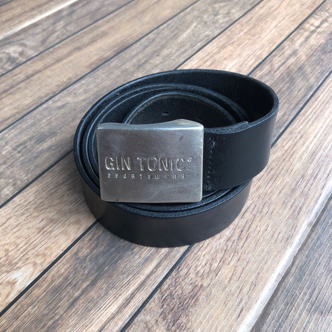 GIN TONIC Belt Made In Germany Genuine Leather, Men's Fashion, Watches