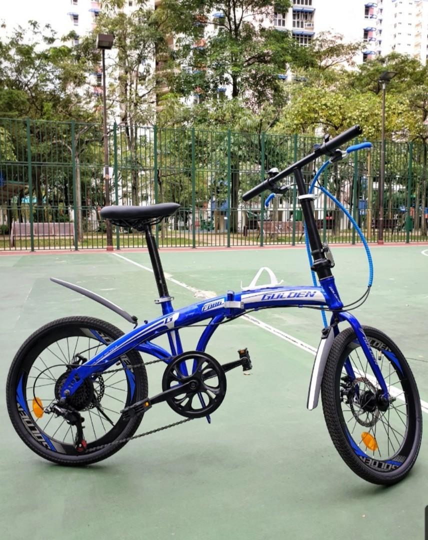 Golden foldable bicycle E086 Sports Equipment Bicycles Parts Bicycles on Carousell