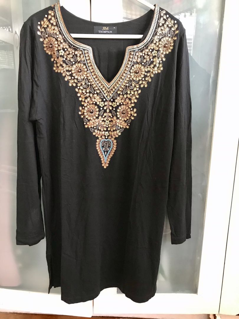 black and gold tunic top
