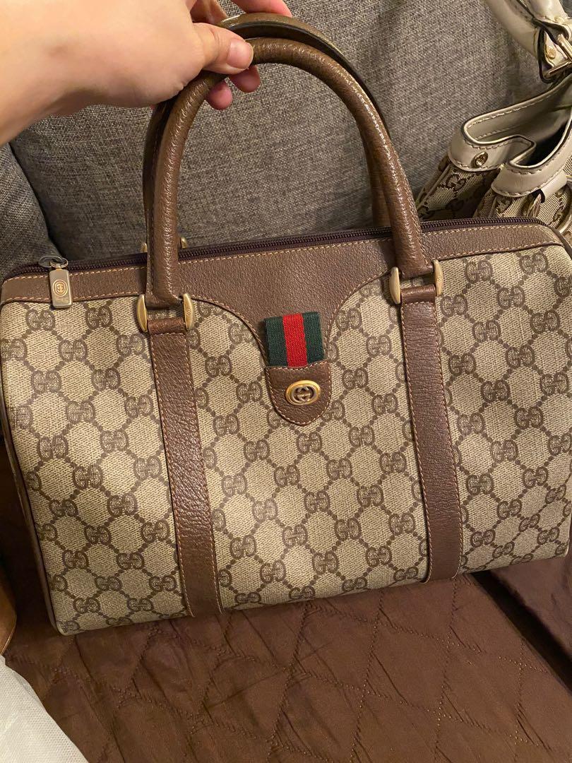 Gucci Sherry Line Boston Bag Pre Owned