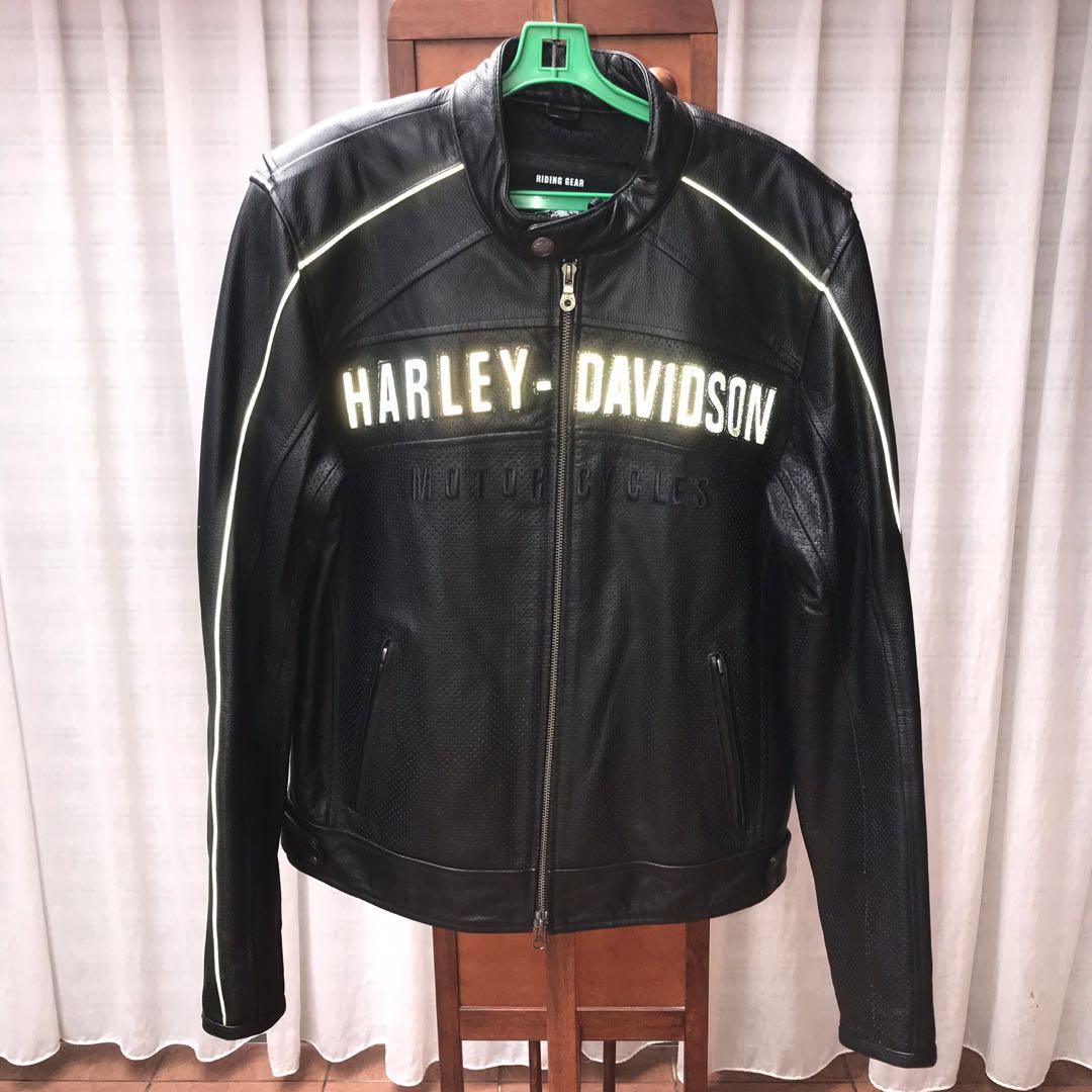Harley davidson reflective leather jacket new arrivals