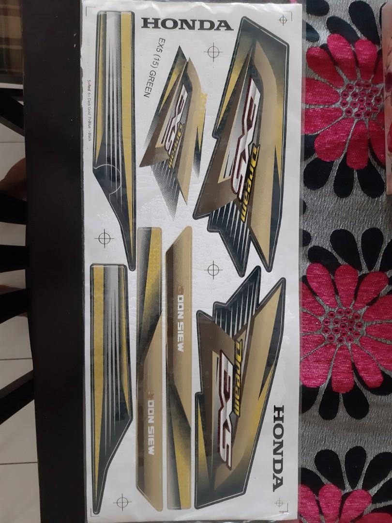 HONDA EX5 body sticker hijau green Motorbikes on Carousell
