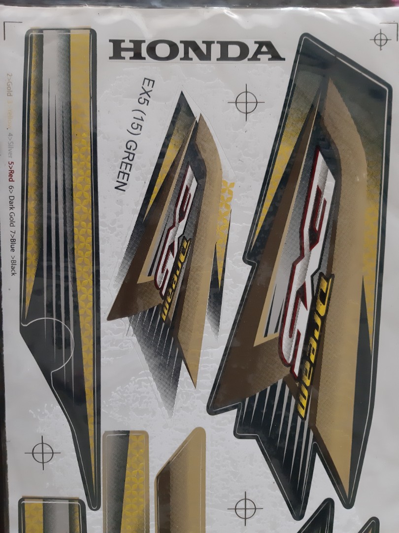 HONDA EX5 body sticker hijau green Motorbikes on Carousell