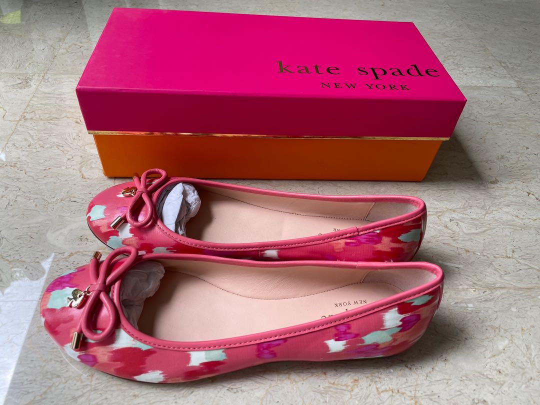 Kate Spade Ballet Flats - US 7M / UK 5 / EU 38 (Colour: Pink Multi),  Women's Fashion, Footwear, Flats on Carousell