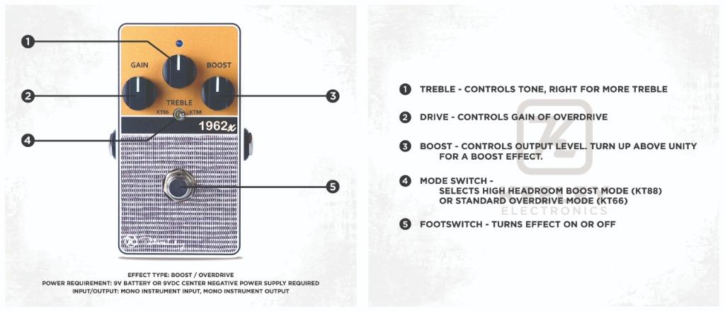 Keeley 1962X 2-Mode Limited British Overdrive Guitar Effects Pedal