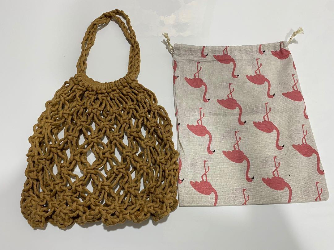 KKbagus new women s fashion bag handmade cotton rope macrame net